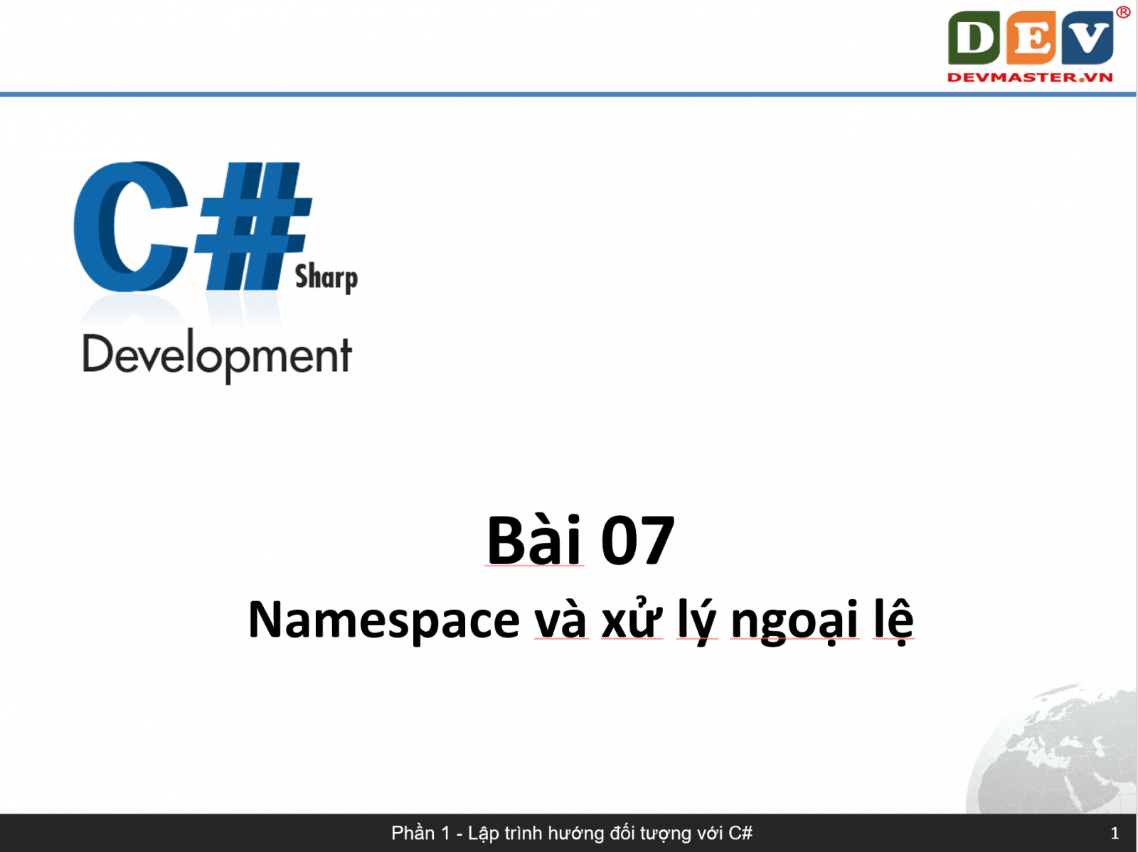 Giới thiệu về namespace and exception trong C#