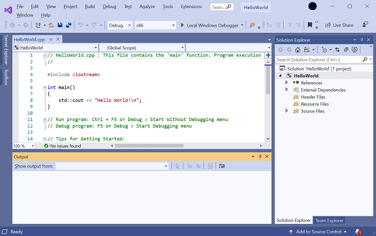 Visual Studio Solution Explorer
