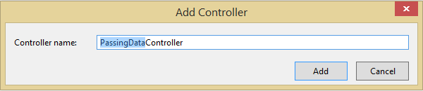 Tạo Controller với tên PassingDataController