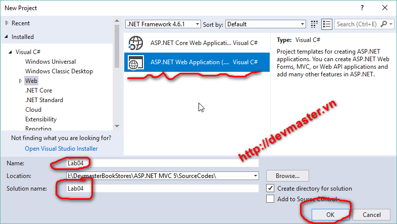 Tạo ứng dụng ASP.NET MVC5 thực hiện những công việc sau: