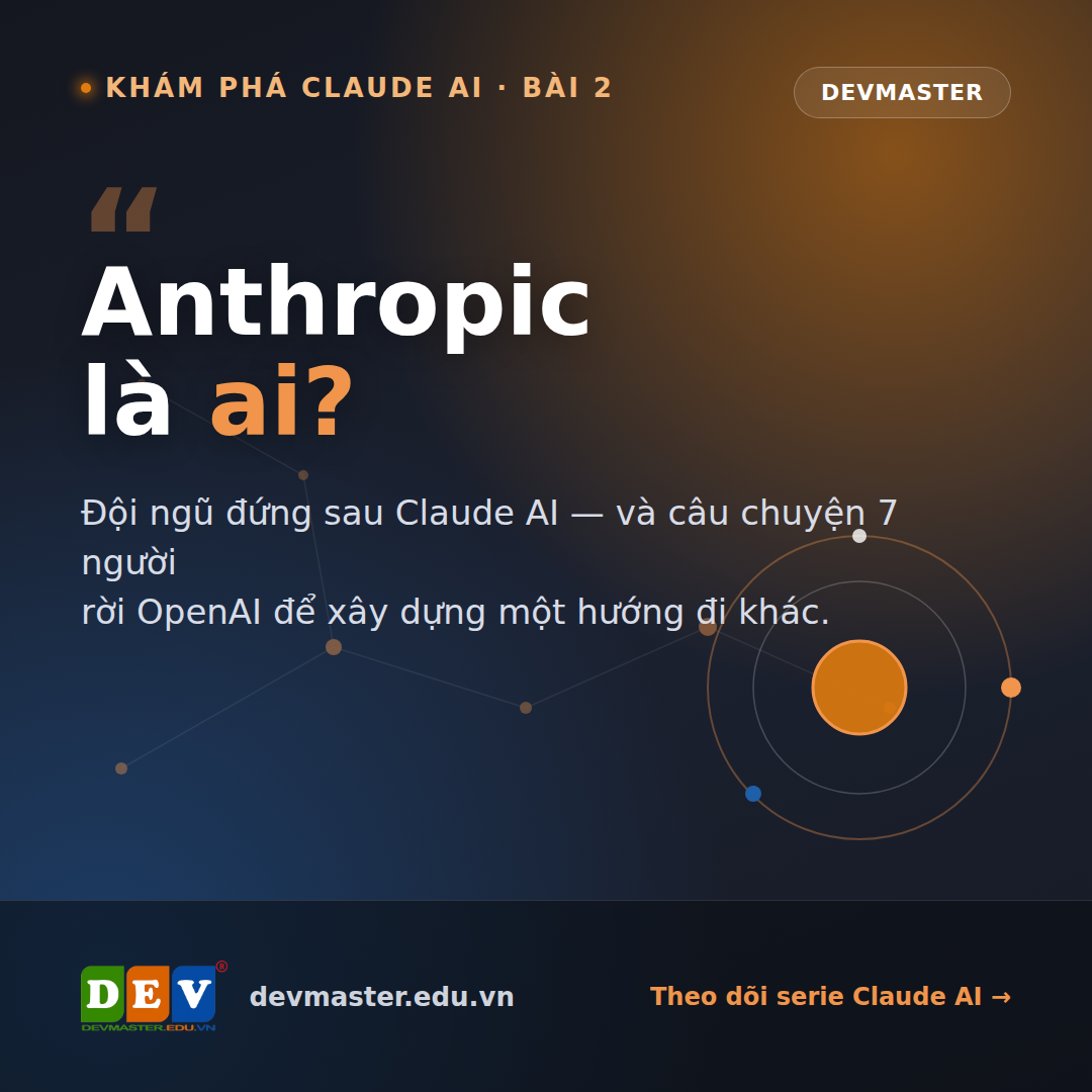 #DevClaudeAi-02 - Anthropic là ai? Đội ngũ đứng sau Claude và câu chuyện tách ra từ OpenAI